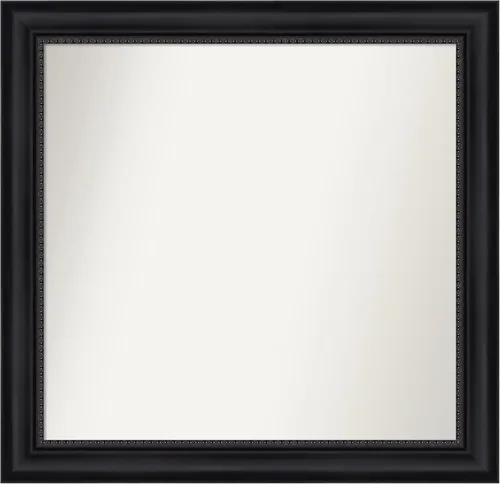 Vista 395 de Amanti Art Espejo personalizado, espejo de baño negro Astor, espejo de pared o espejo de tocador de baño sobre el fregadero (25 x 25 pulgadas)