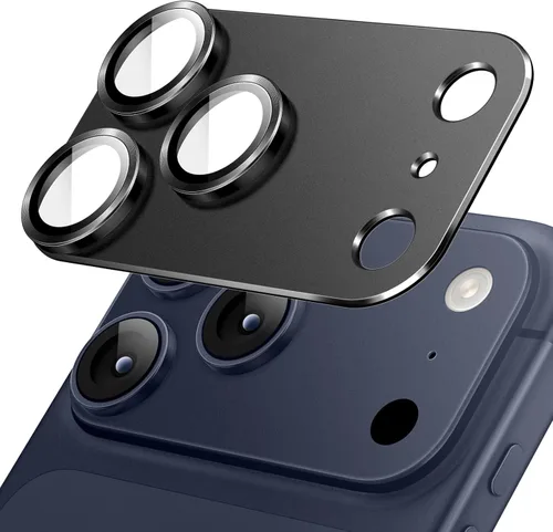 Vista 12 de JETech Protector de lente de cámara para iPhone 17 de 6.3 pulgadas, cobertura completa, cubierta de anillo de vidrio templado 9H, placa de metal