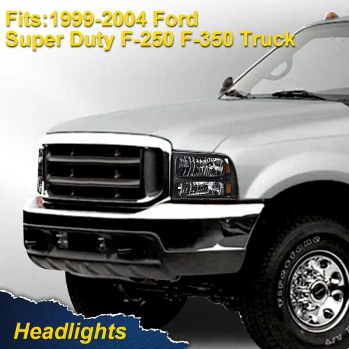 Vista 9 de CHEDA Conjunto de faros, compatible con Ford F250 F350 F450 F550 Super Duty 1999 2001 2002 2003 2004