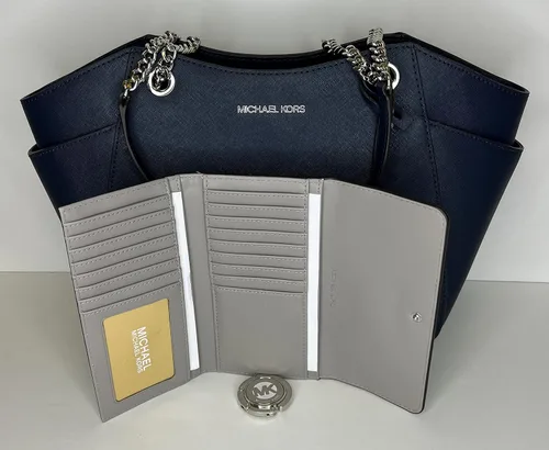 Vista 4 de Michael Kors Jet Set - bolsa de hombro para viaje con cadena grande cartera triple Michael Kors Jet Set