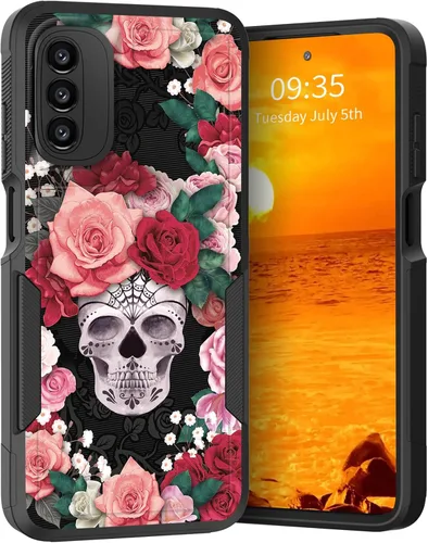 Vista 108 de para Moto G Play 4G 2024, funda de dos capas híbrida resistente y a prueba de golpes, PC duro + silicona suave protectora para Motorola Moto G Play