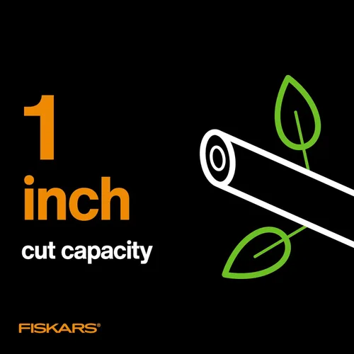 Vista 5 de Fiskars - Tijeras bypass de podar, podadora con capacidad de corte de 1 pulgada, con Softgrip, hoja de acero afilada y resistente al óxido que se