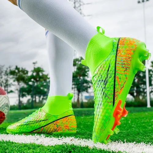 Vista 6 de Zapatos de fútbol para hombre y mujer, zapatos de fútbol para interiores, zapatos de fútbol para exteriores, zapatos de fútbol para niños, tacos