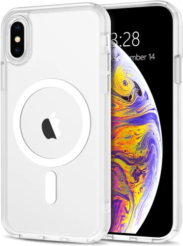 Vista 177 de Anuck - Funda magnética para iPhone 11 compatible con MagSafe, carcasa trasera mate translúcida dura, borde de TPU, delgada, resistente a impactos