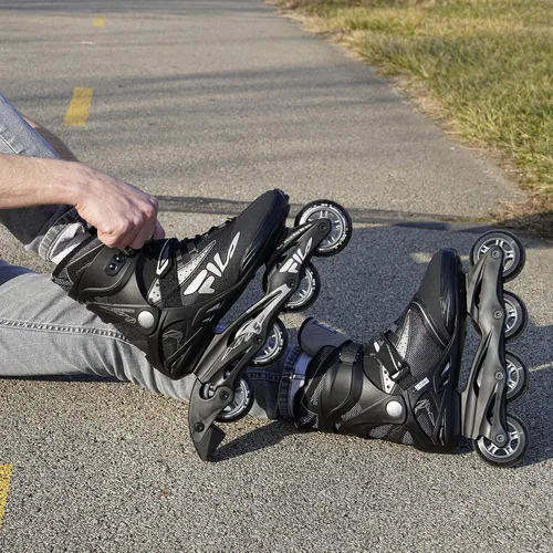 Vista 2 de FILA Legacy Comp Patines en línea de fitness para hombres y mujeres - Tecnología Air Flow, estructura ligera de compuesto, ruedas de 80 mm/3.15