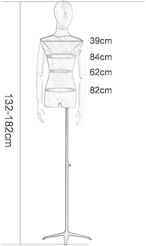 Vista 5 de Soporte de exhibición de maniquí, modista femenina, maniquíes, muestra la altura del pecho, base de trípode ajustable para disfraz, joyería