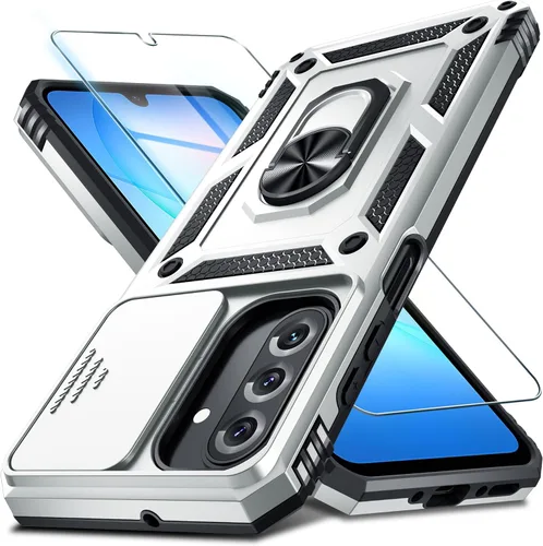 Vista 38 de Janmitta Funda compatible con Samsung Galaxy A16 5G/4G con Cubierta Deslizante Integrada para Lente de Cámara + Protector de Pantalla + Soporte