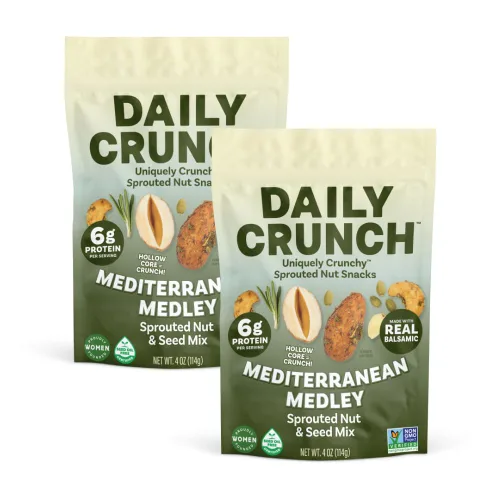 Vista 10 de Daily Crunch Almendras germinadas, churro de canela, paquete de aperitivos