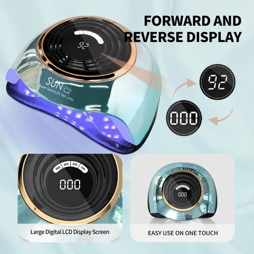 Vista 6 de Luz UV para Uñas 288W Lámpara de Uñas con 63 cuentas LED para esmalte de gel con pantalla LCD, sensor automático y 4 ajustes de temporizador