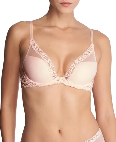 Vista 11 de Natori - Sujetador de encaje para mujer con inmersión, diseño de plumas Cafe