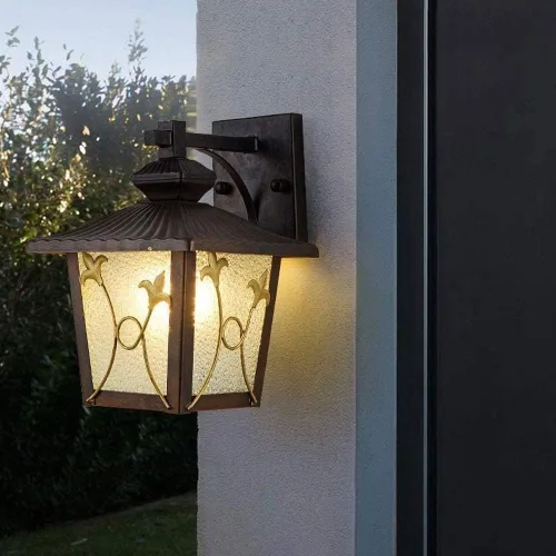 Vista 3 de Lámpara de pared de luz montada en la pared Europa y los Estados Unidos Red American Courtyard lámpara de pared ático retro industrial viento jardín