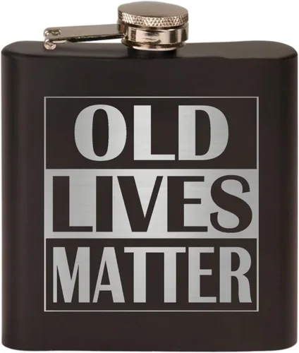 Vista 2 de Rogue River Tactical Funny Old Lives Matter - Juego de regalo de jubilación de acero inoxidable, juego de regalo en caja de alta calidad