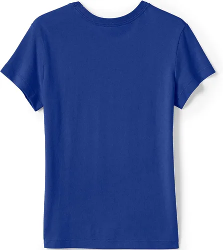 Vista 3 de Lands' End Camiseta esencial de manga corta para niñas de uniforme escolar