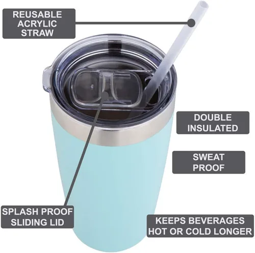 Vista 2 de Taza con texto en inglés "I RUN FROM MY KIDS 20oz Drink Tumbler with Straw », grabada con láser, taza de viaje con divertidas citas de Yeti Rambler