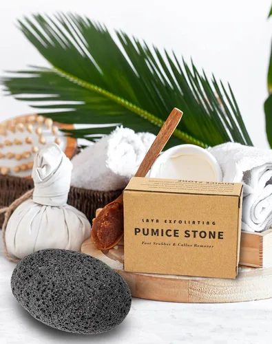 Vista 6 de Maryton Piedra Pómez Natural para Pies - Exfoliante de Lava para Pies, Herramientas de Pedicura, Removedor de Callos y Maíz de Piel Muerta para Pies