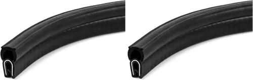 Vista 8 de QWORK Sello de goma EPDM de 20 pies con bombilla superior, se adapta al borde de 1/16 a 1/8 pulgadas