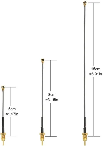 Vista 3 de Superbat Cable coaxial Mini PCI a SMA hembra de baja pérdida de 2 pulgadas para enrutadores inalámbricos, mini tarjetas PCI, extensión de red
