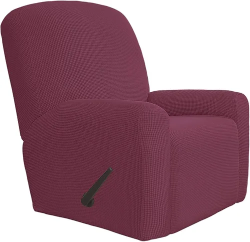 Vista 52 de Easy-Going Funda Elástica para Sofá Reclinable Cobertor de Sofá 4 Piezas Protector de Muebles Sofá Suave con Fondo Elástico Poliéster Spandex Tela