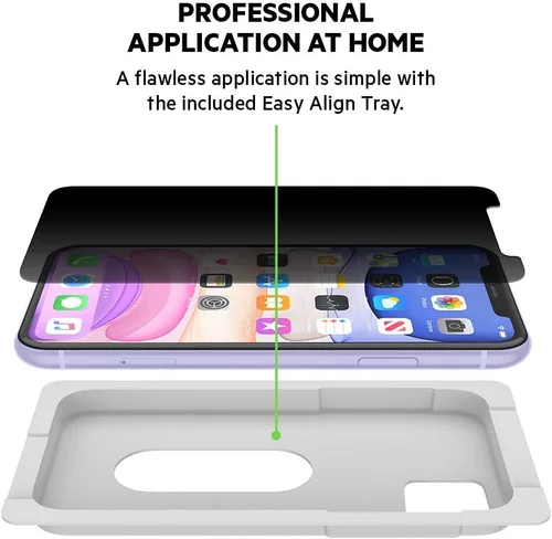 Vista 5 de Belkin ScreenForce InvisiGlass Ultra - Protector de pantalla para iPhone 11 Pro
