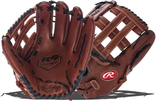 Vista 9 de Rawlings Serie de guantes de sóftbol de lanzamiento lento R9 Tamaños de 13 a 15 pulgadas