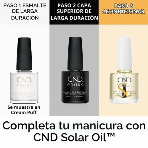 Vista 5 de CND Vinylux - Esmalte de uñas blanco de larga duración, color resistente al brillo y al astillado, 0.5 onzas líquidas Boda Blanca #318
