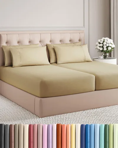 Vista 63 de Juego de sábanas Twin de 4 piezas - Cómodo, transpirable y refrescante - Juego de ropa de cama de lujo de hotel ultrasuave con bolsillos profundos
