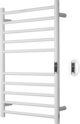 Vista 15 de Toalleros térmicos para baño, calentadores eléctricos de toallas para montar en la pared con temporizador y control de temperatura, calentador
