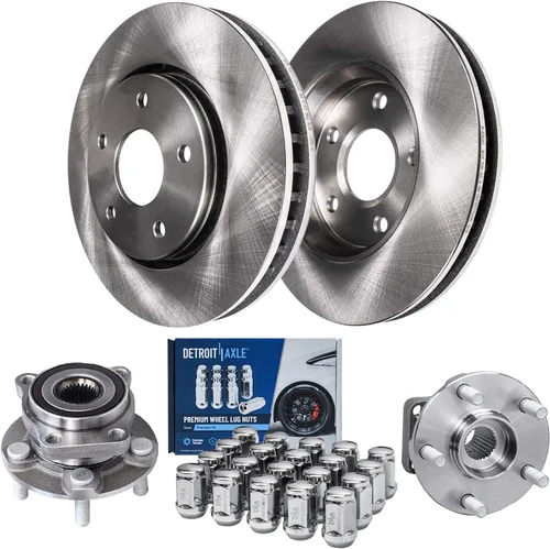 Vista 10 de Detroit Axle - Rotores de freno delanteros para Lexus GS350 GS430 GS450h GS460 IS200t IS250 IS300 IS350 Reemplazo de rotores de freno perforados