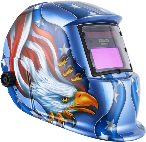 Vista 10 de Welding Helmet Auto Darkening: DEKORPO True Color Solar Powered Auto Darkening Welding Welder Mask Hood Helmets
