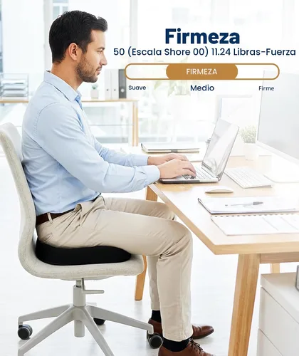 Vista 6 de Everlasting Comfort - Cojín de asiento para silla de oficina, cojín de coxis, almohada de ciática para sentarse (negro)