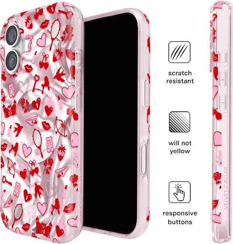 Vista 787 de VELVET CAVIAR Funda para iPhone 15, compatible con MagSafe, probada contra caídas de 10 pies, fundas protectoras de diseño, leopardo color rosa