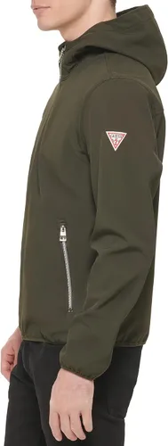 Vista 3 de GUESS Chaqueta con capucha de manga larga Softshell para hombre