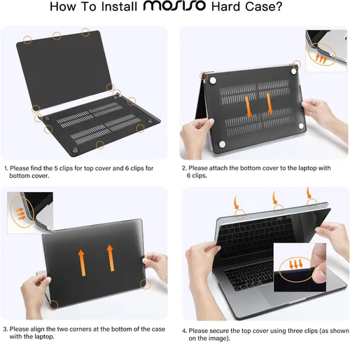Vista 3 de MOSISO Funda compatible con MacBook Air de 15 pulgadas, versión 2023, chip A2941 M2, carcasa rígida de plástico, funda vertical, cubierta
