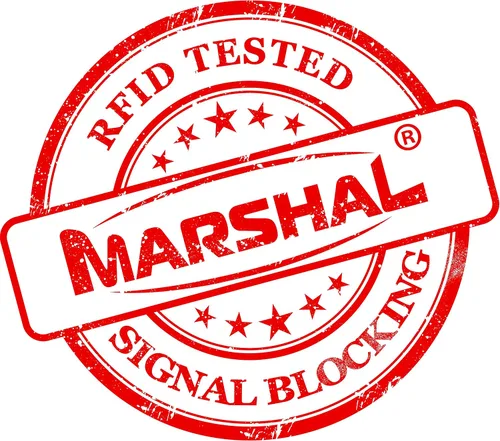 Vista 6 de Marshal Tarjetero de cuero RFID extensible para hombres y mujeres