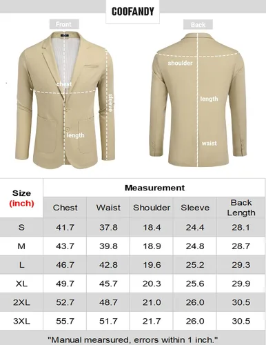Vista 6 de COOFANDY Men's Casual Linen Sport Coat Lightweight Travel Blazer Modern Suit Jacket