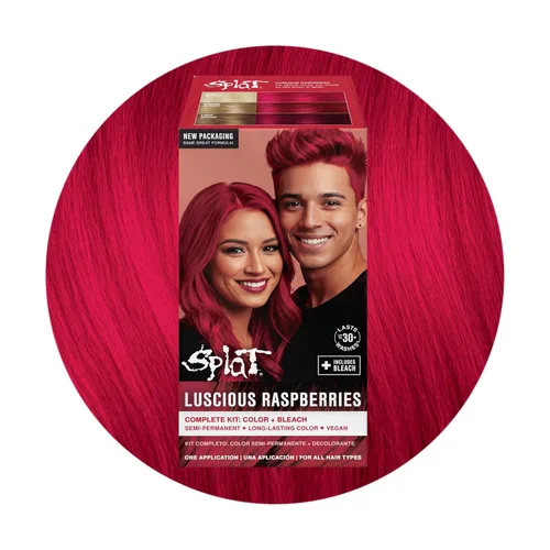 Vista 9 de Splat Kit completo de tinte para el cabello semipermanente de larga duración vegano y libre de crueldad Aqua Rush