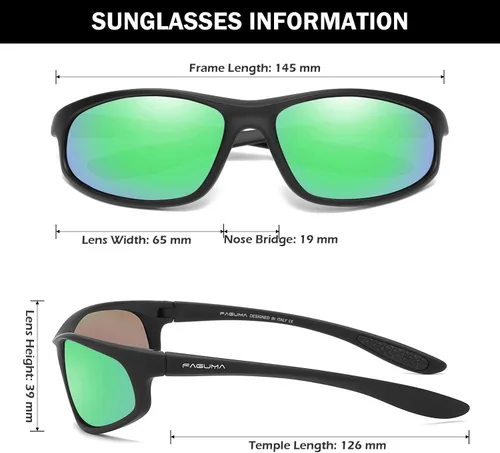 Vista 49 de Gafas de sol deportivas polarizadas para hombres, ciclismo, conducción, pesca, protección UV400