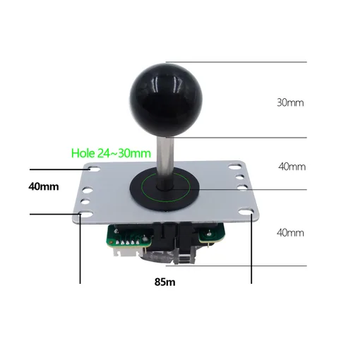Vista 5 de SJ@JX Arcade Game 2 Player Controller DIY Kit Microswitch Recessed Button 4&8 Way Joystick Zero Delay USB Encoder Fighting Stick Handles Console for
