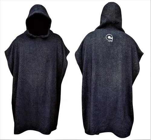 Vista 5 de Curve Bata de natación para niños, poncho de playa de surf en toalla con capucha 100% algodón con mangas ajustables (aguamarina, adolescente)