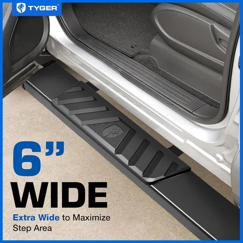 Vista 4 de Tyger Auto Estribos elevadores de 6 pulgadas compatibles con Ford F-150 2015-2026; F-150 Lightning 2022-2026; F-250 F-350 SD 2017-2026 Supercrew
