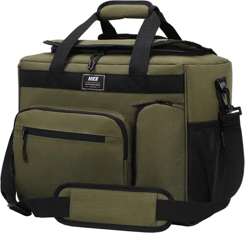 Vista 12 de MIER - Lonchera grande de 18 litros para hombres y mujeres, con aislamiento para 30 latas, color verde militar