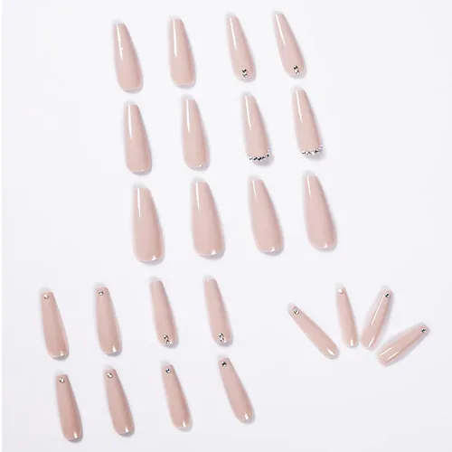 Vista 7 de Juego de manicura de uñas francesas acrílicas, reutilizable, 12 tamaños, kit de 24 uñas
