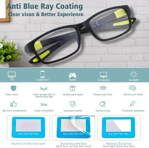 Vista 7 de Gafas de lectura anchas con luz azul para computadora, diseño deportivo, marco para cabeza grande, lentes fotocromáticos tintados