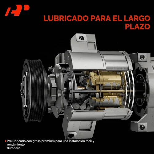 Vista 8 de Compresor de aire acondicionado A-Premium con embrague