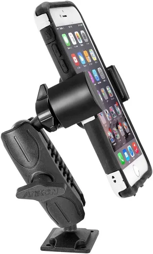 Vista 2 de ARKON Mounts RoadVise - Soporte para teléfono con base de taladro y brazo ajustable, soporte universal para teléfono, brazo ajustable, base