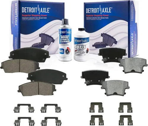 Vista 106 de Detroit Axle - Kit de freno delantero para Dodge Ram 1500 Durango Dakota Chrysler Aspen Dakota Driver Side Disco Freno Pinza de freno de cerámica
