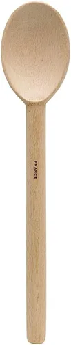 Vista 8 de HIC Kitchen Cuchara de madera de haya francesa pesada de lujo, fabricada en Francia, 13.75 pulgadas