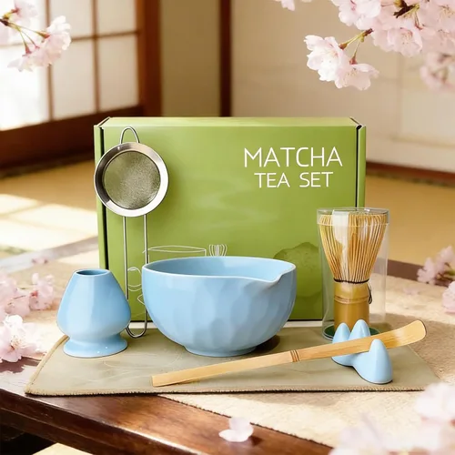 Vista 9 de Cuenco de Matcha con canalón, Chawan de cerámica de estilo japonés para Rosa
