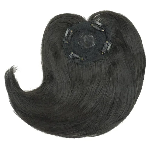 Vista 5 de IMISSU Extensión larga de clip en la parte superior del cabello fino para pérdida de cabello suave (marrón chocolate)