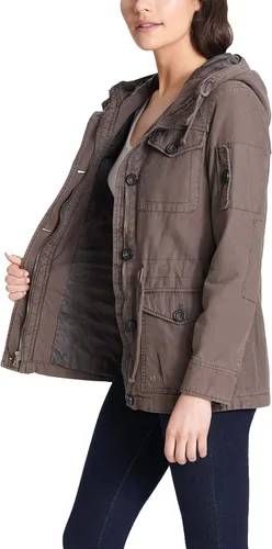 Vista 3 de Chaqueta Levi's de campo con cuatro bolsillos y capucha, de algodón para mujer (tallas estándar y grande)